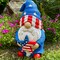 Garden Gnome - USA Patriotic Gnome Figurine - 9 Inch Tall Lawn Statue - for Outdoor or House Decor